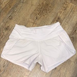 Lululemon run time shorts white 4”